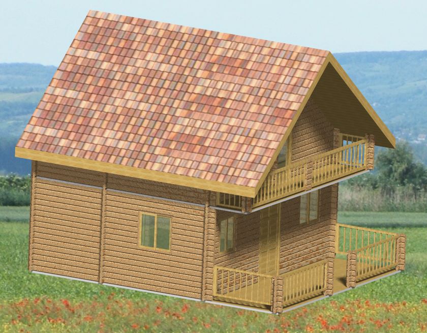 Kompjuterska 3D animacija drvenih kuca (brvnara) i montažnih kuca