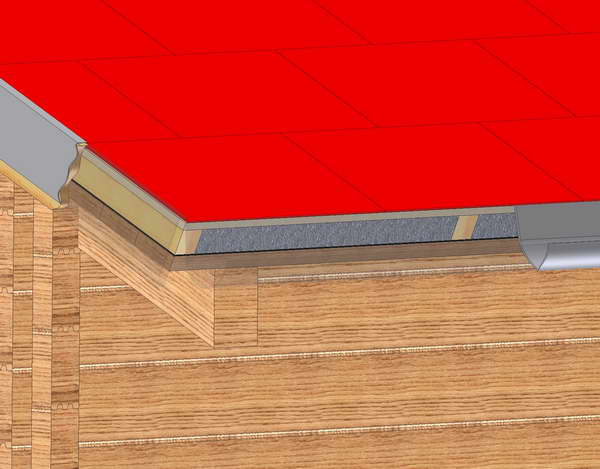 3D animacija preseka krova, za prezentaciju